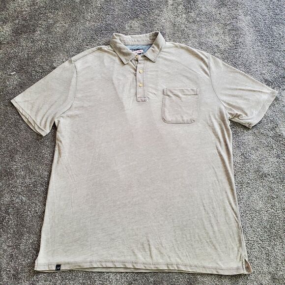 Johnnie O Shirt Mens Large Gray Polo Golf Lightweight Hangin Out - Picture 2 of 10